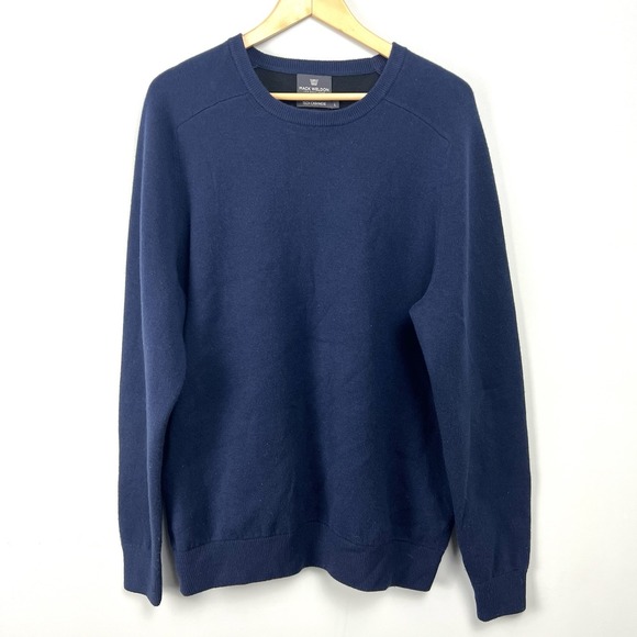 Mack Weldon Other - Mack Weldon Sweater Mens Large Navy Blue Tech Cashmere Merino Crewneck Knit